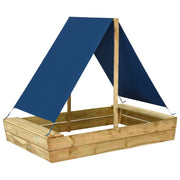 Sabbiera con tetto 160 x 100 x 133 cm legno di pino impregnato 02_0005065