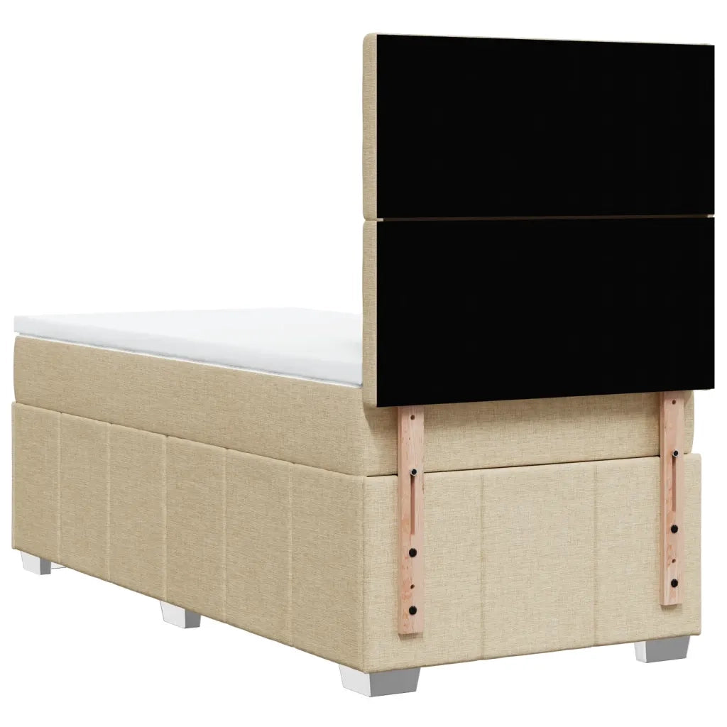 Giroletto a Molle con Materasso Crema 80x200 cm inTessuto 3291514