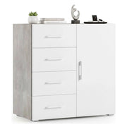 Madia Aracnida, Credenza un Ripiano Made in Italy, 90x41x87h cm Bianco