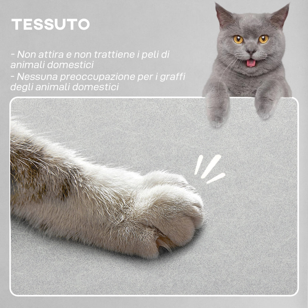 Poltrona Reclinabile con Riscaldamento, 8 Punti Massaggio e 5 Modalità 82x99x106 cm in Tessuto Effetto Velluto Grigio