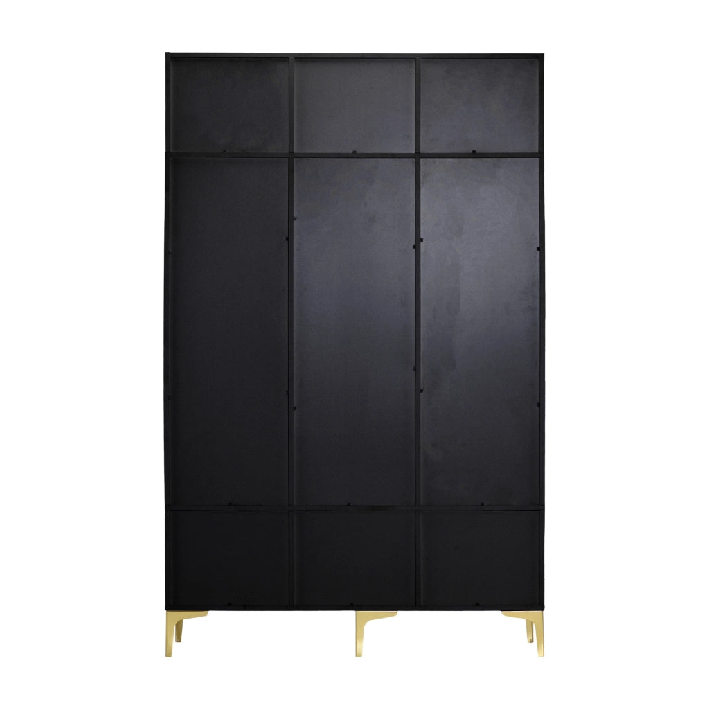 Set guardaroba con panca e scarpiera, nero, 120 × 40 × 191 cm