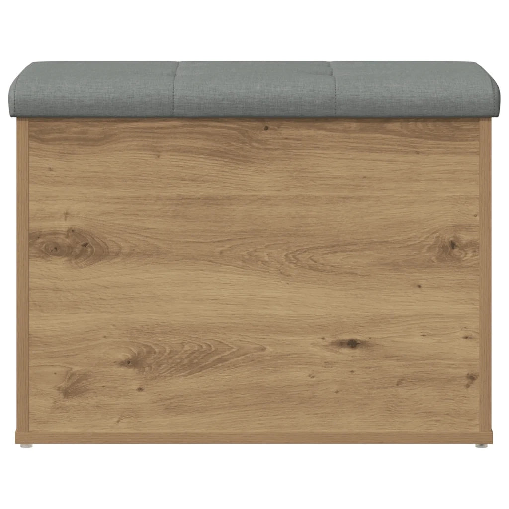 vidaXL Panca Portaoggetti Rovere Artigianale 62x42x45 cm in Truciolato