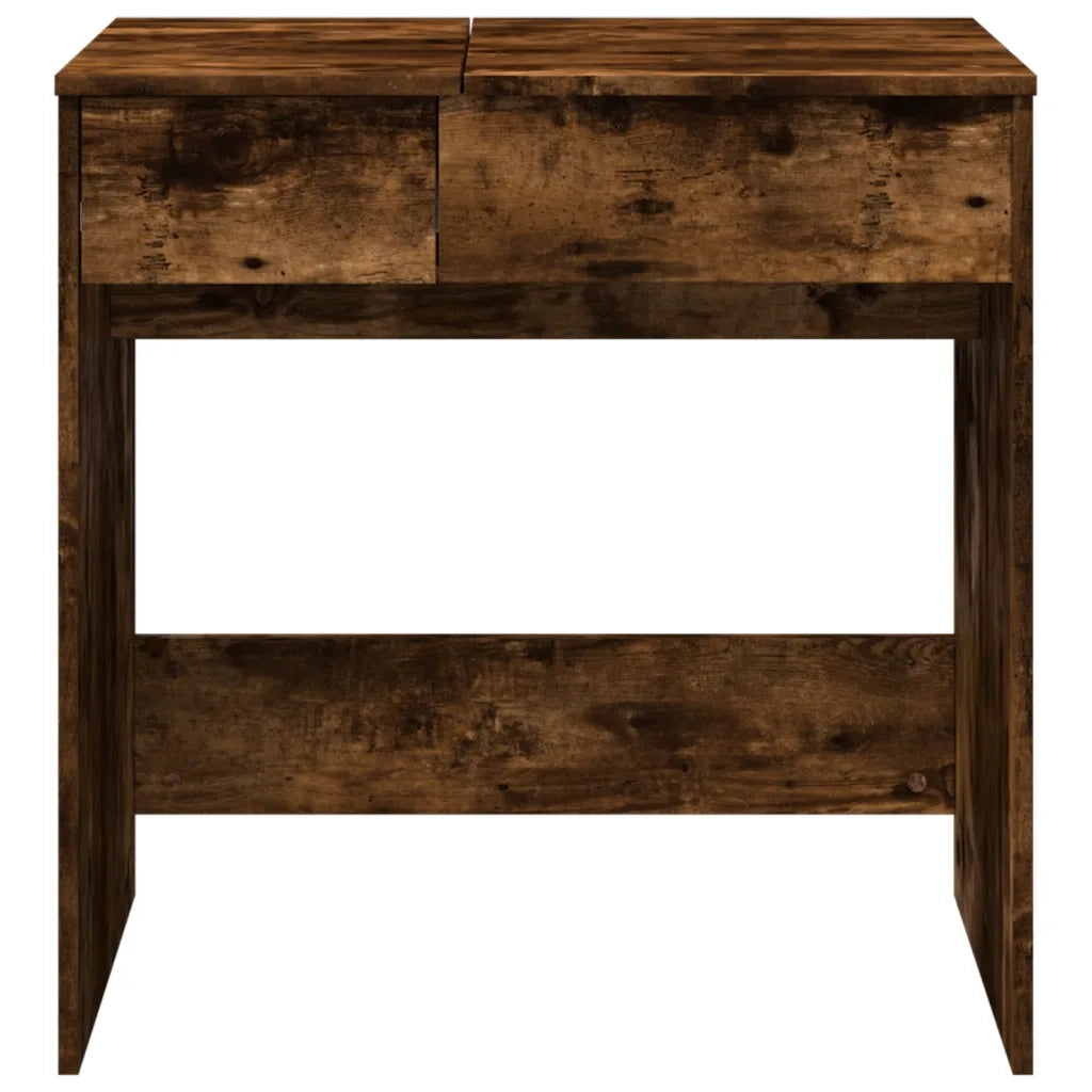 Toeletta | Tavolo da Trucco con Specchio Rovere Fumo 73x46,5x120 cm
