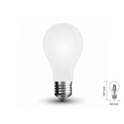 Lampada Led Con Filamento E27 A60 4W Neutro 4000K In Vetro Bianco 360 Gradi SKU-4490