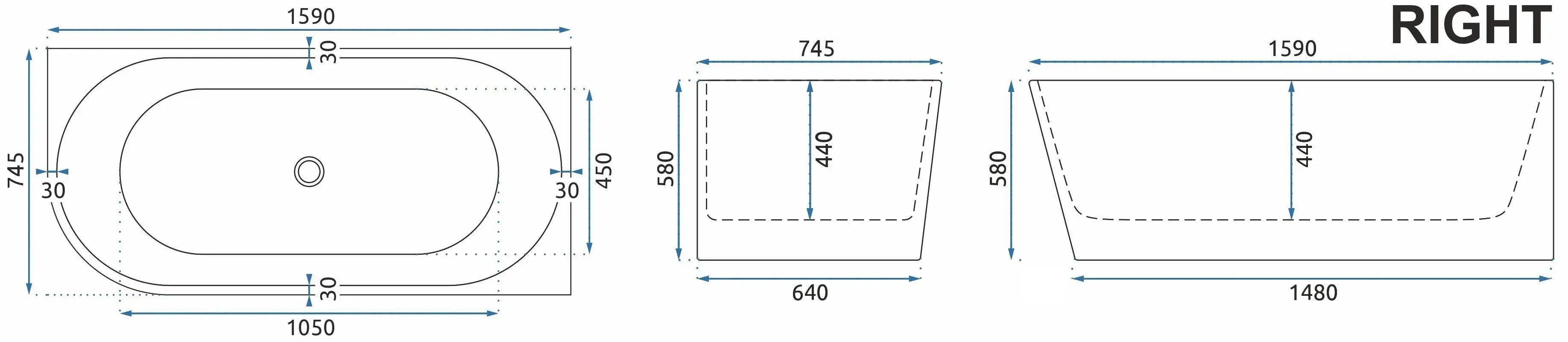 Vasca Bagno Sydney Bellanto Destra 160cm