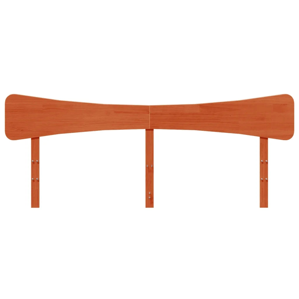 Testiera Marrone Cera 200 cm in Legno Massello di Pino 844764