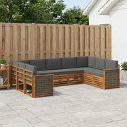Set divano sezionale con cuscino 7 pcs Naturale e Antracite 3384828