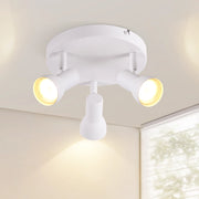 ZMH Faretto da soffitto bianchi 3 luci GU10 metallo design moderno girevoli senza lampadina