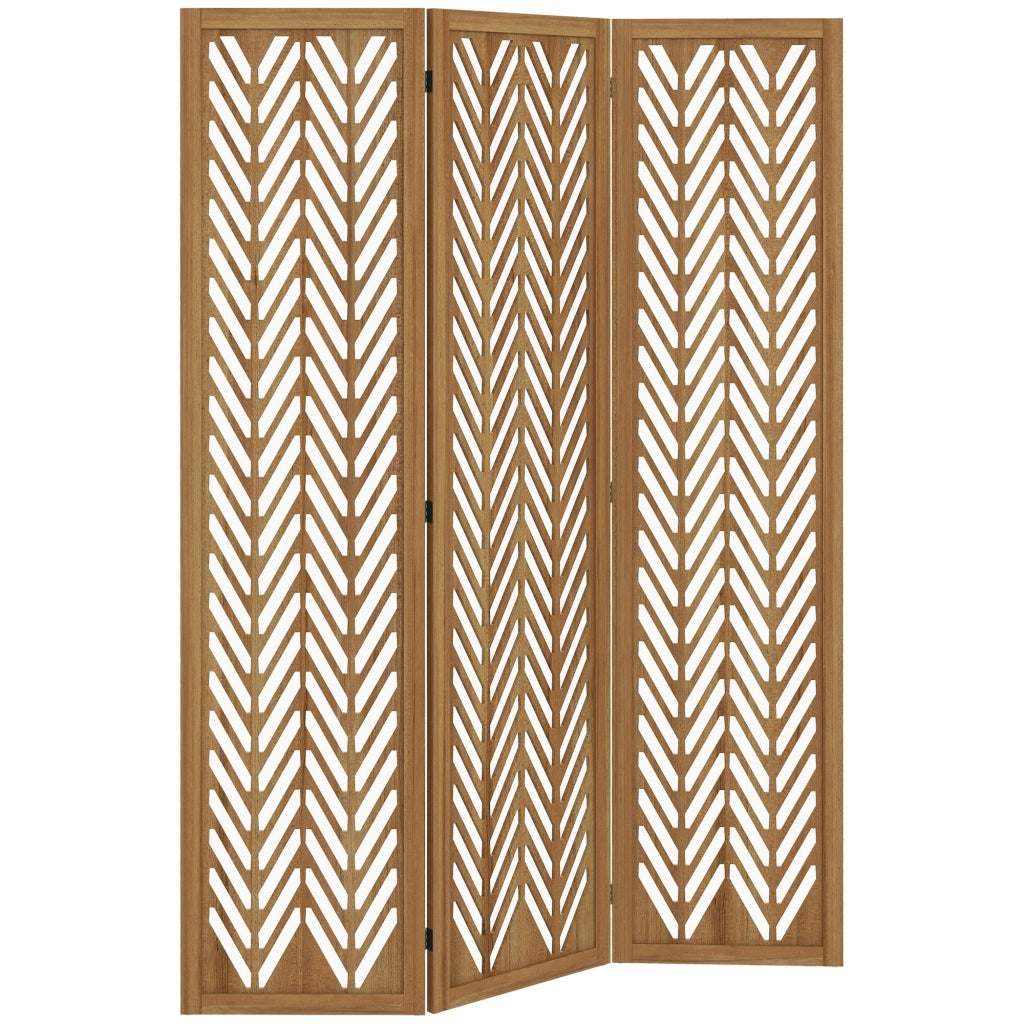 Paravento in legno 3 pannelli ¨C zephmum ¨C naturale 120x170 cm