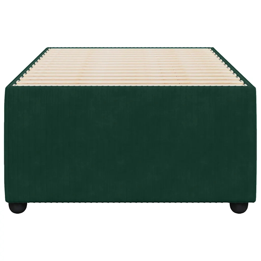 Giroletto senza Materasso Verde Scuro 100x200 cm in Velluto 3284991
