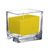 Trade Shop - Set 9pz Candela Alla Citronella In Vetro Quadrato Da 40 Gr Repellente Insetti 032619 -