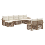 Set Divano da Giardino 9 pcs Beige polyrattan 3434958