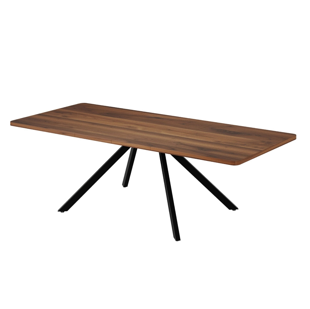 TAVOLO DA PRANZO ALLUNGABILE 160/200/240 x 90 cm MDF Noce per 6-10 persone