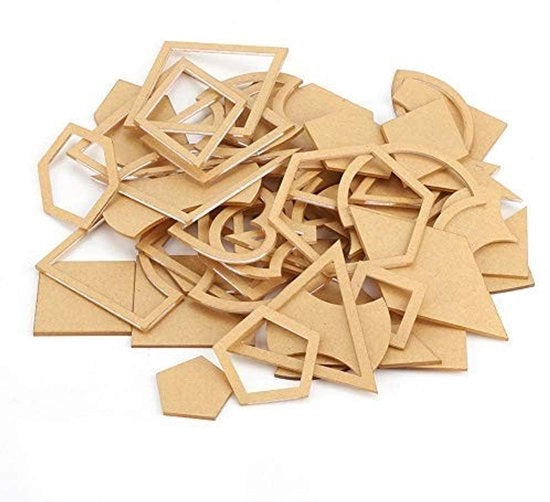 Set di stencil per patchwork in acrilico - 54 pezzi - strumento DIY per progetti creativi su stoffe