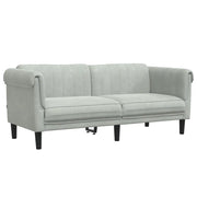 Divano | Divano da soggiorno | Sofa a 2 Posti Grigio Chiaro in Velluto