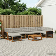 Set di divani da esterno 8 pcs Naturale e Grigio Chiaro 3381575