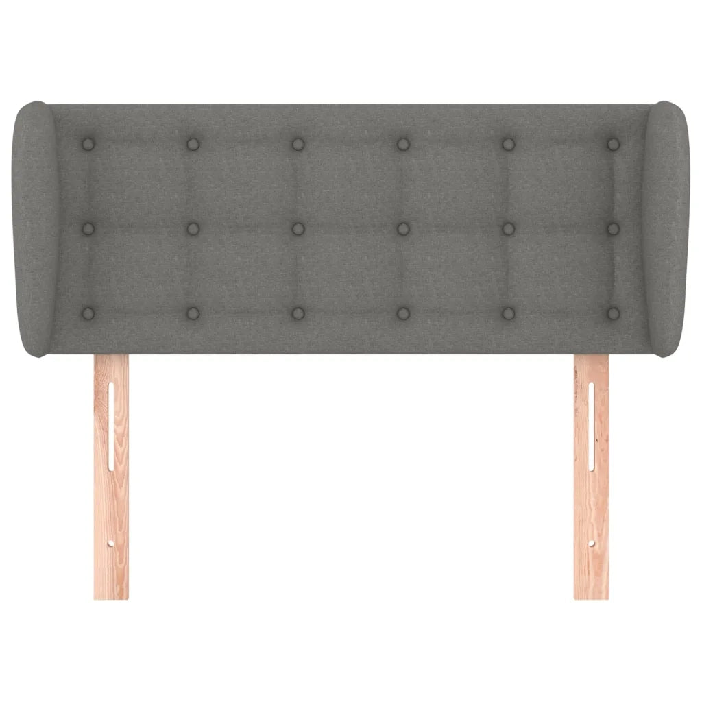 Testiera | Testata ad Orecchio Grigio Scuro 83x23x78/88 cm in Tessuto