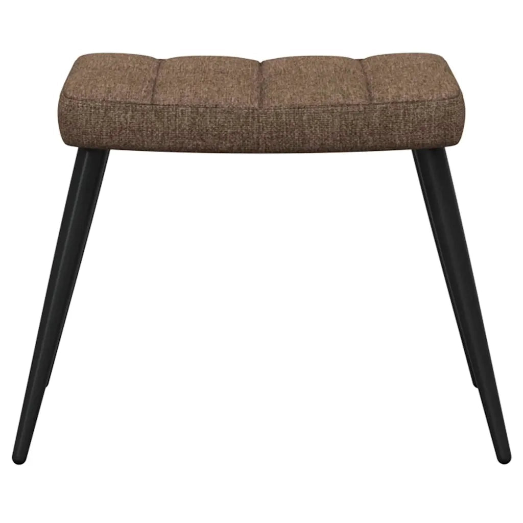 vidaXL Sedia Relax con Sgabello Marrone in Tessuto