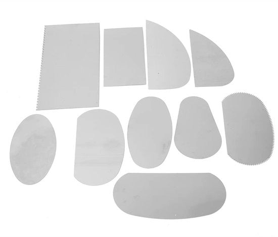 Strumenti per la Scultura 10 pezzi - Acciaio Inossidabile - Kit per la Modellazione - Accessori per la Cera - Strumenti per la Scultura - Leggero e Compattibile - Strumenti per la Modellazione