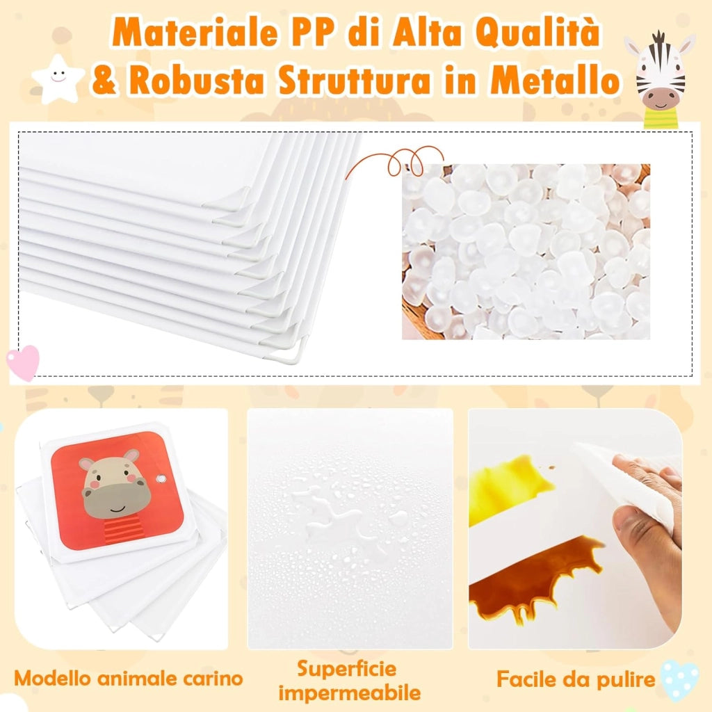 Guardaroba Portatile per Bambini, Armadio Guardaroba Modulare per Bambini con 8 Cubi, per Soggiorno, Camera da Letto, 75 x 35 x 145 cm