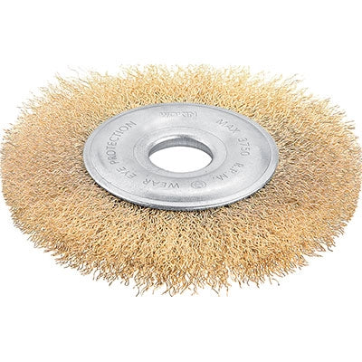 SPAZZOLA ACCIAIO CIRCOLARE + FORO 770505 WOKIN - MM 125 F.MM 22,2- 4 pezzi