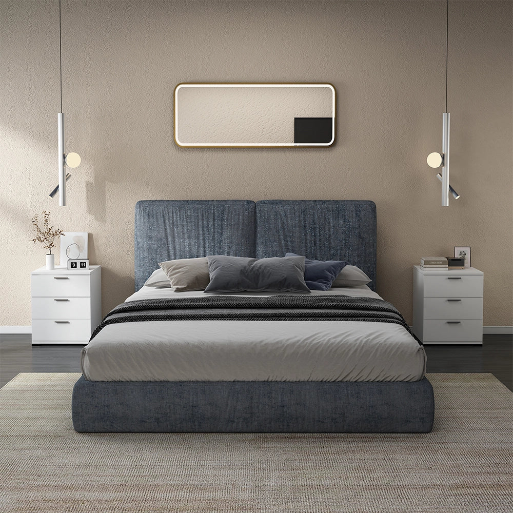 Comodino camera da letto Marseille Bianco 46.2 x 60 cm Vicco