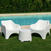 Salottino Outdoor Cormons, set Salotto da Esterno 2 Posti Made in Italy, Bianco
