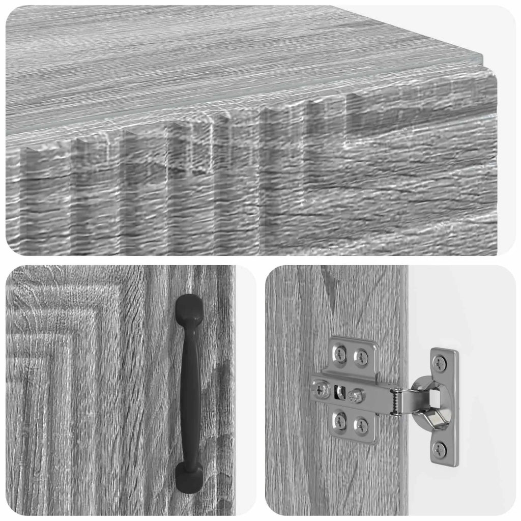 Armadio da Bagno con Ripiano Aperto HAARLEM Sonoma grigio 896821