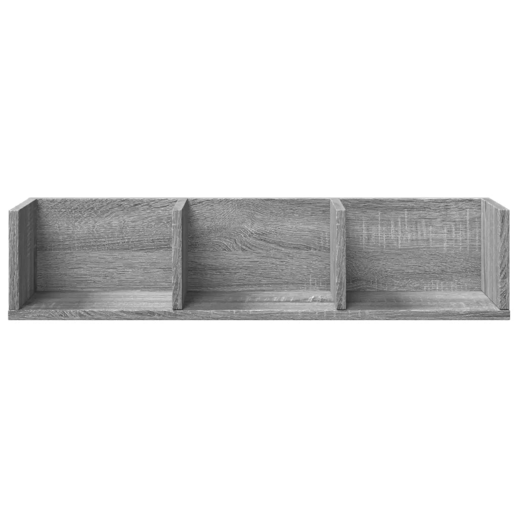 Armadietto a Muro | Mobili Parete 2 pz Grigio Sonoma 75x18x16,5 cm in Multistrato