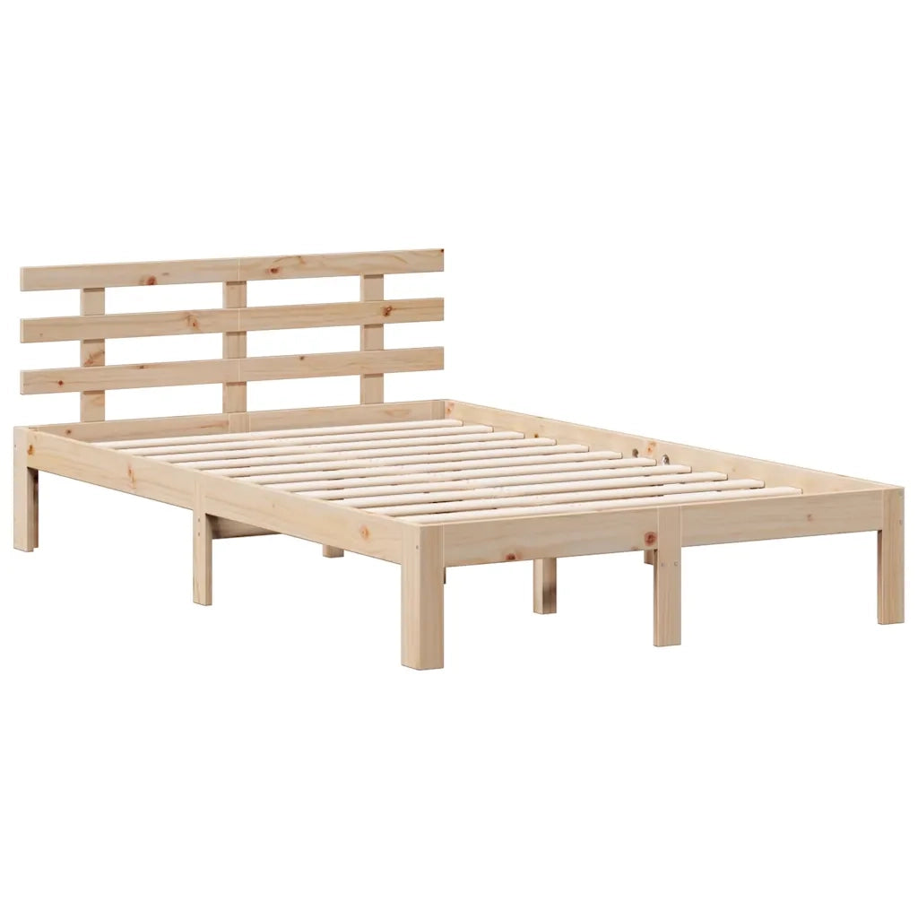Letto matrimoniale | Letto per adulti | Letto Libreria senza Materasso 135x190 cm in Legno di Pino