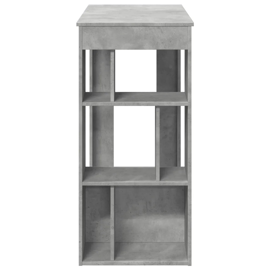 Tavolo Bar con Rastrelliera Grigio 102x50x103,5 cm Multistrato