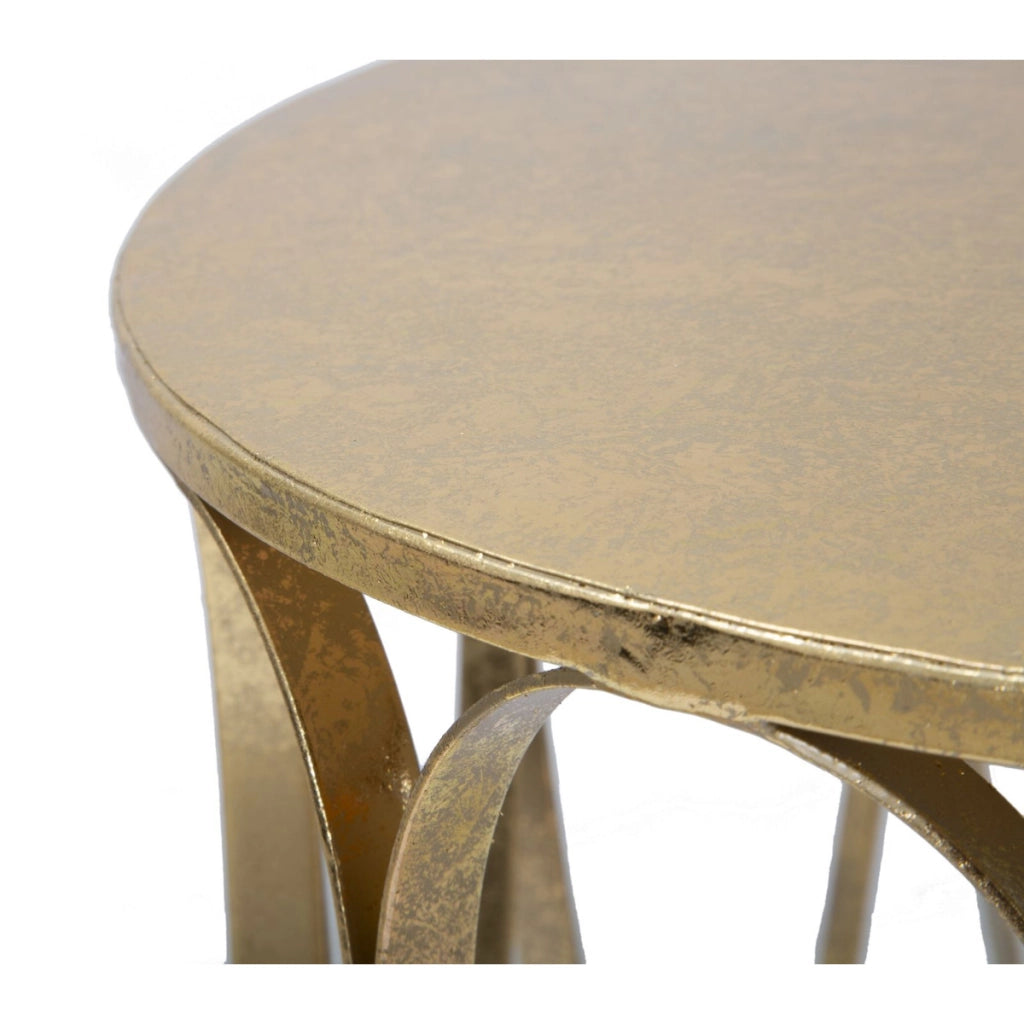Tavolino VKH520, Oro, Metallo, 37x37x58 cm