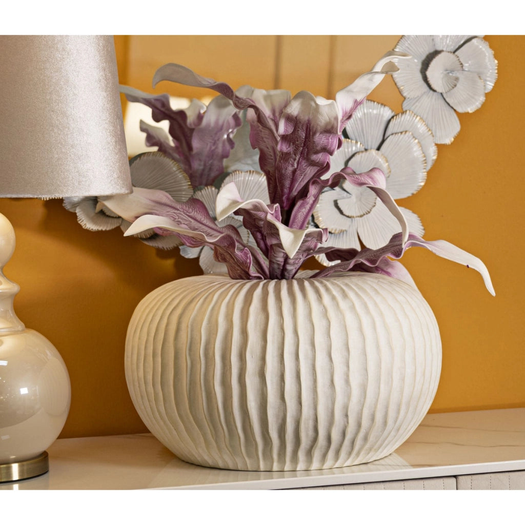 Vaso Decorativo VKH817, Beige, Poliresina, 40x40x23 cm