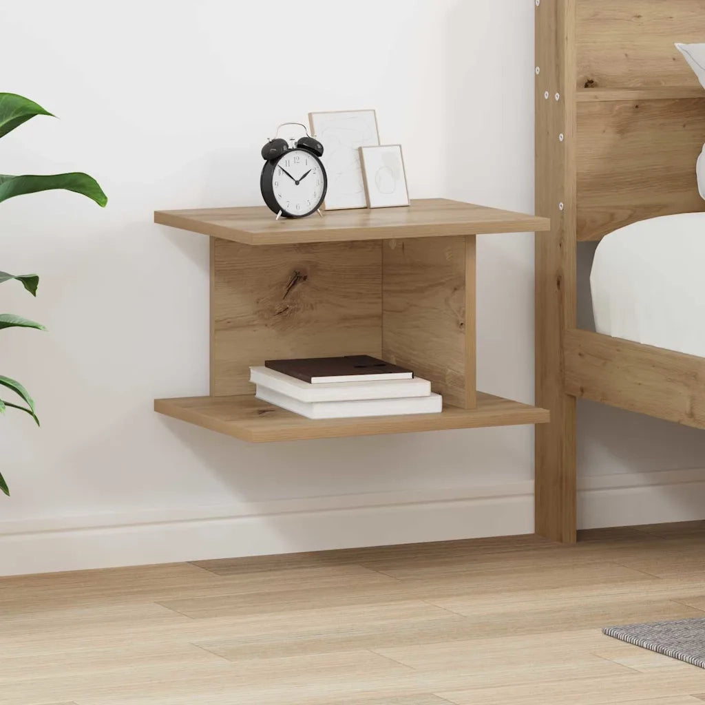Comodino | Armadio da Notte | Mobiletto da notte Rovere artigianale 40 x 30 x 25 cm Legno multistrato