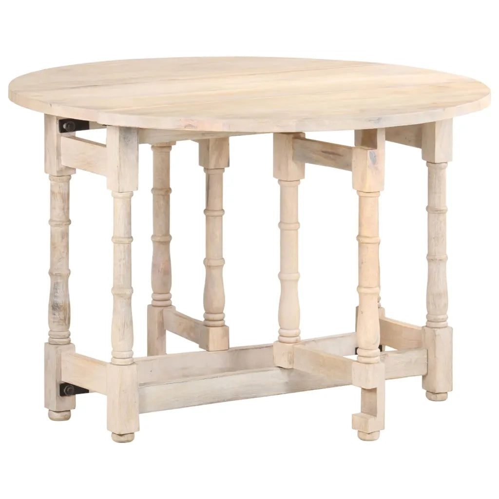 Tavolo da Pranzo Rotondo 110x76 cm in Legno Massello di Mango 321700