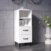Credenza-Buffet-Armadio da cucina Bianca 34,5x34x90 cm in Legno Multistrato 168416