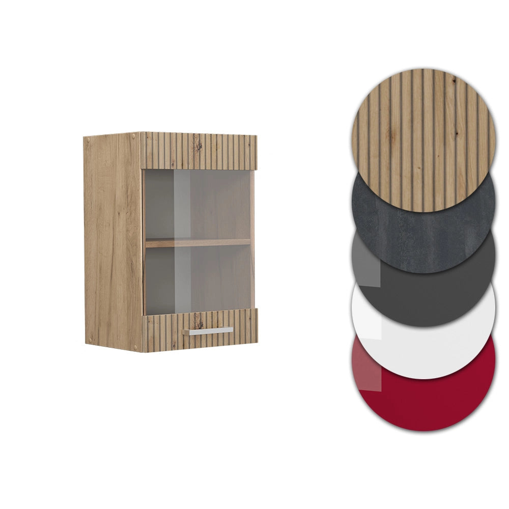 Vicco Mobile da cucina in vetro Rovere artigianale 40 cm