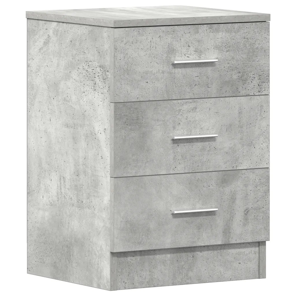 Comodini 2 pz Grigio Cemento 38x35x56 cm in Legno Multistrato 800459