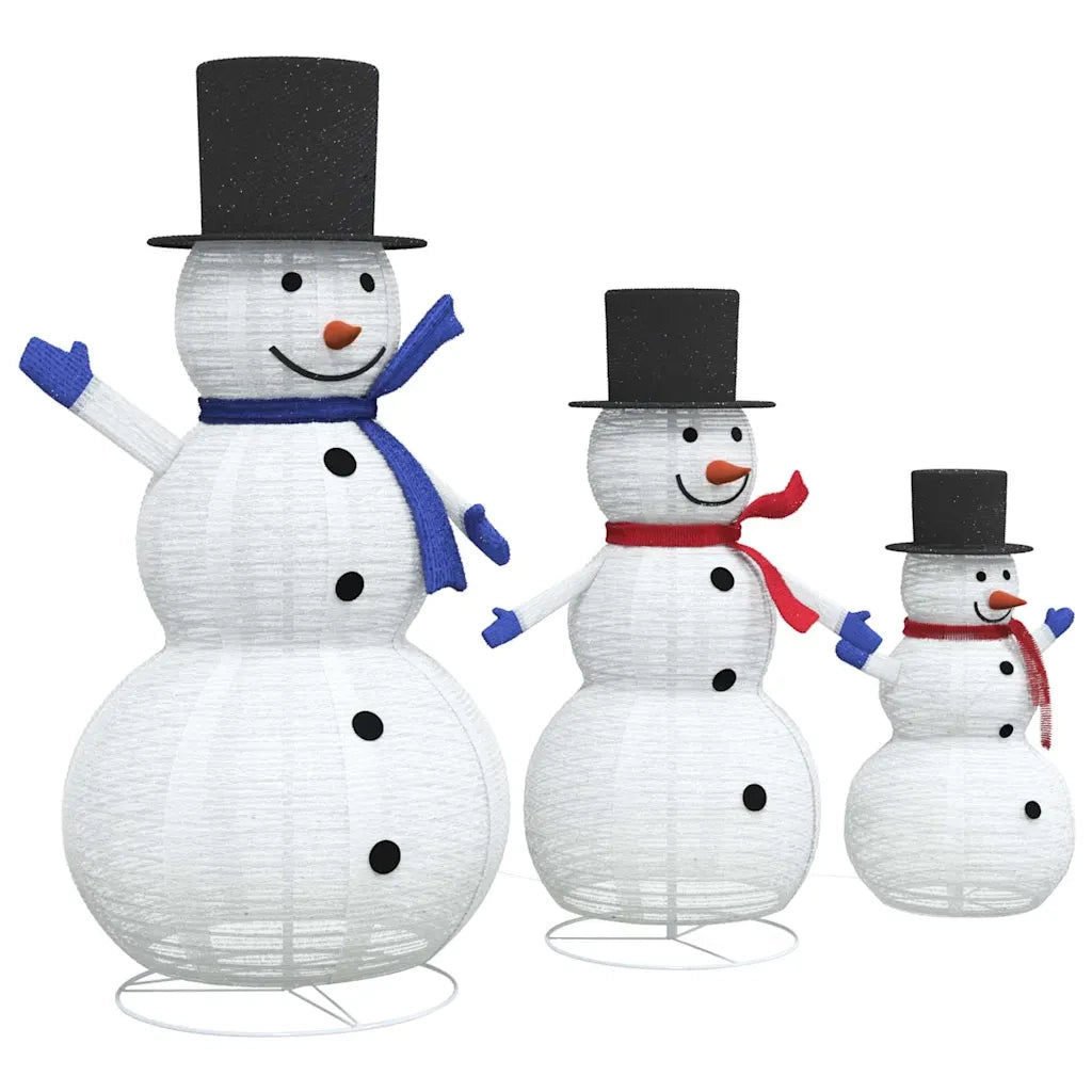 Famiglia di Pupazzi di Neve di Natale 3 pcs Bianco caldo 42018968
