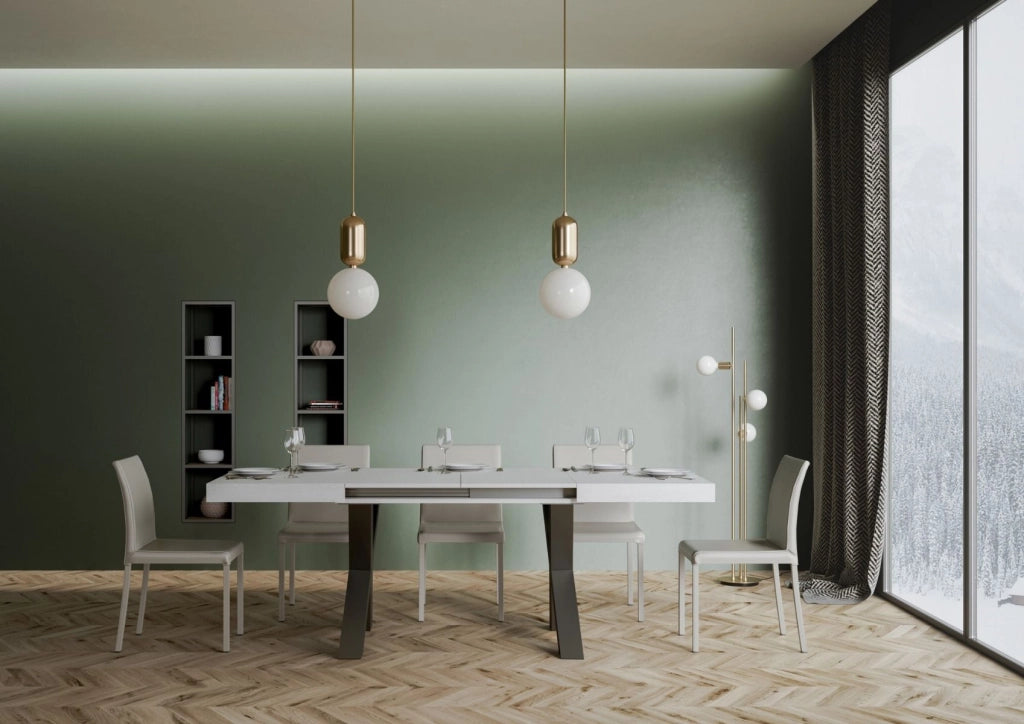 Tavolo Allungabile 130-390x90x77 cm Traffic Bianco Frassino