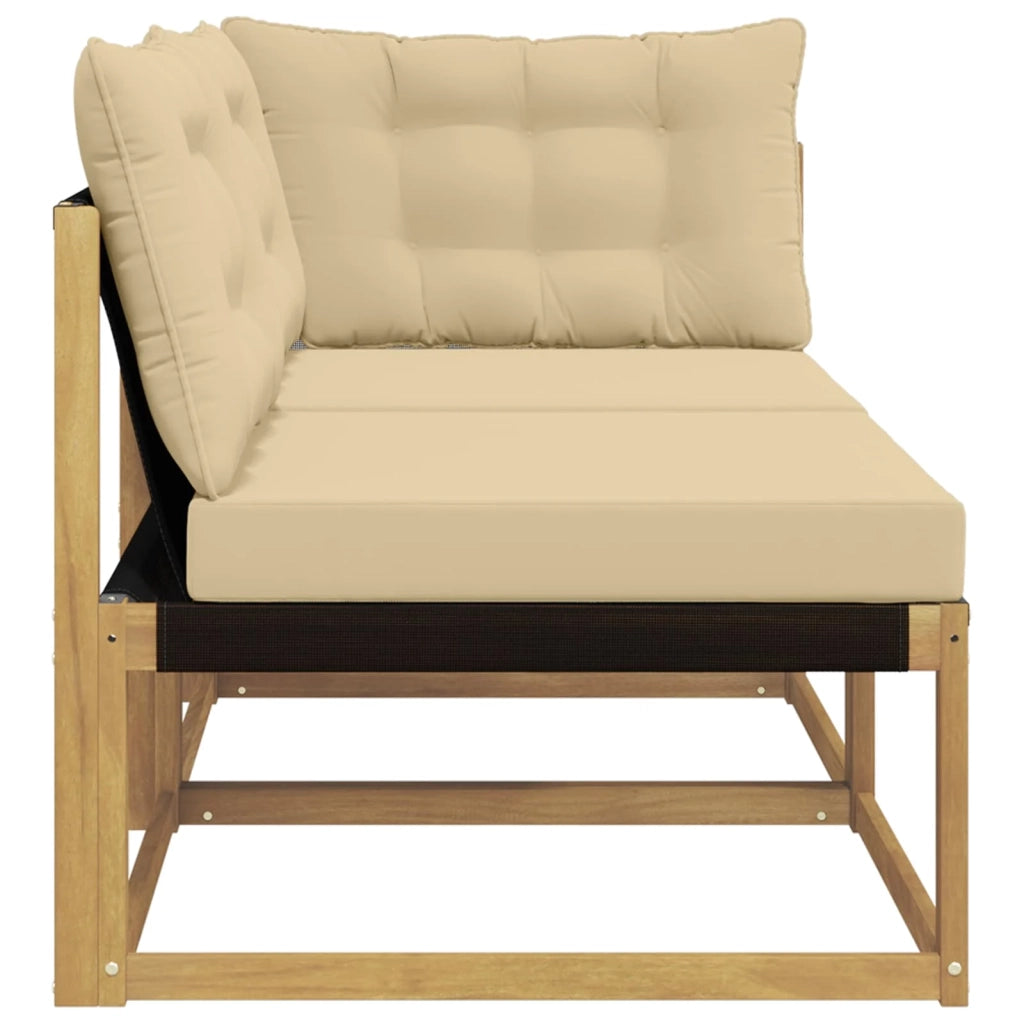 Salotto da Giardino-Divano componibile Sezionale con cuscino Bianco 162,5 x 83 x 73 cm 792809