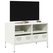 Mobile TV Bianco 68x39x43,5 cm in Acciaio Laminato a Freddo 851321