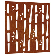 Decorazione Muro da Giardino 55x55 cm Bamb¨´ in Acciaio Corten CFW1553347
