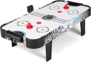 Tavolo Air Hockey, Set Tavolo da Air Hockey con Segnapunti LED Elettronico, 2 Dischi, 2 Palette, 2 Porte, Gioco Divertente per Bambini e Adulti, 110 x 59 x 31 cm