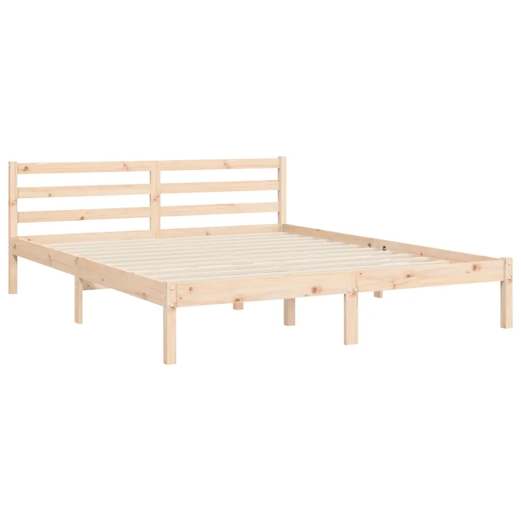 Giroletto con Testiera-Struttura Letto con testiera 160x200 cm in Legno Massello 631990