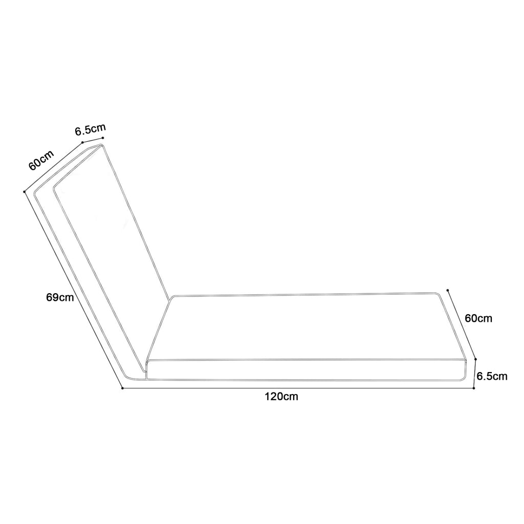 Set 2 Cuscini per Sedie a Sdraio da Giardino ¨C Xylo ¨C Grigio