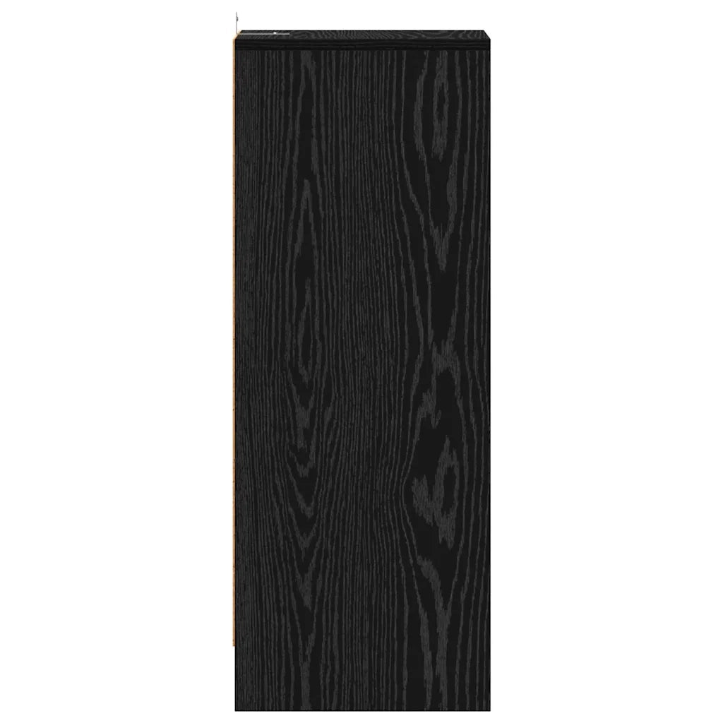 Mobile per scarpe Rovere Nero 32 x 35 x 90 cm Legno multistrato 862688