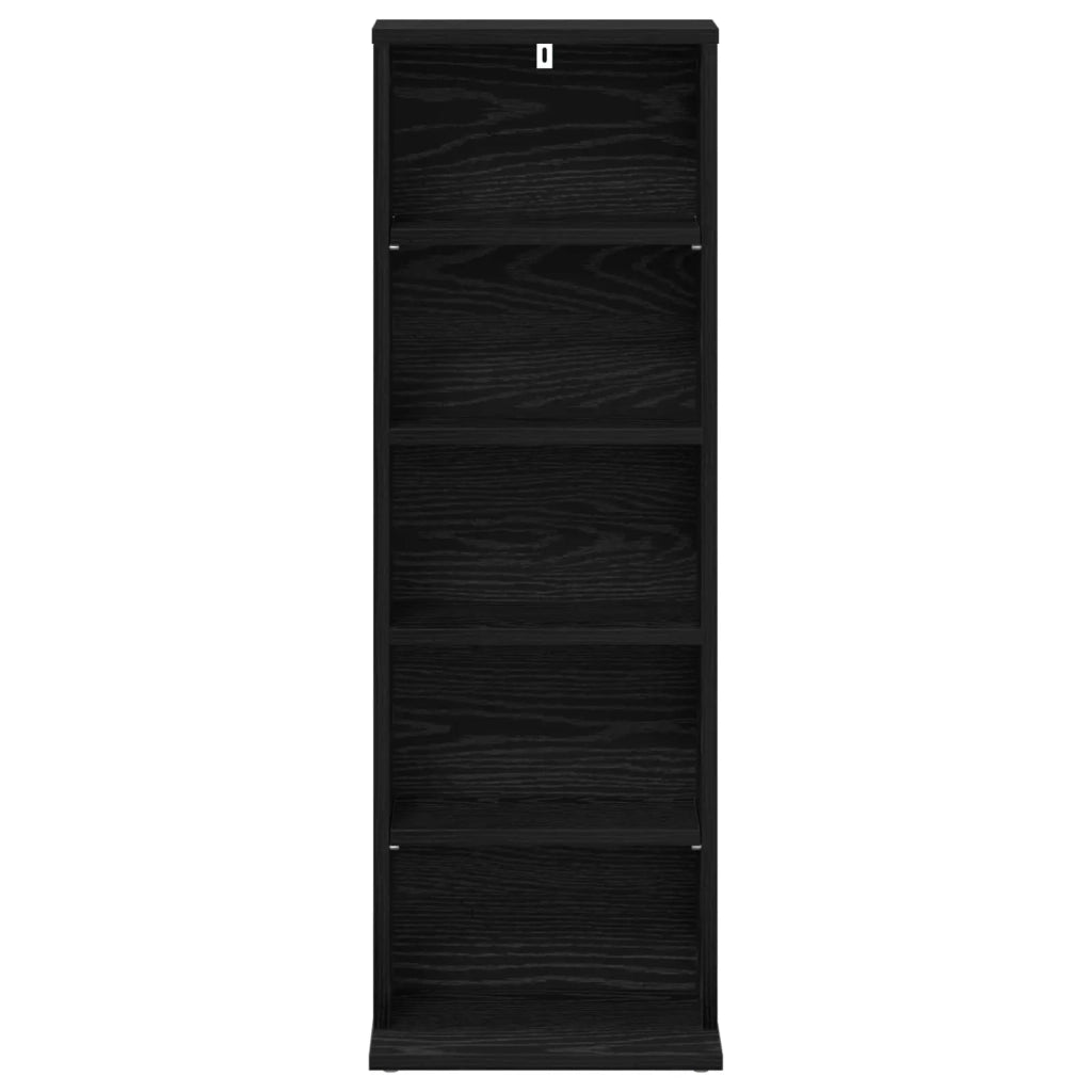 Mobile per CD Rovere Nero 33 x 23,5 x 97,5 cm 8012692