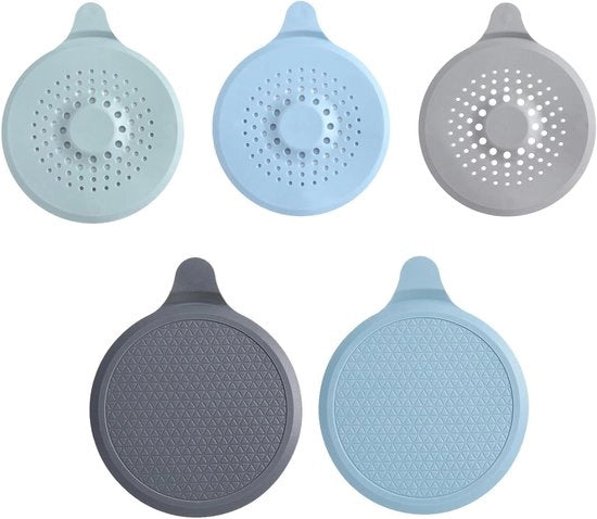 Sfoglia di scarico in silicone per bagno - Universale - 5 pezzi