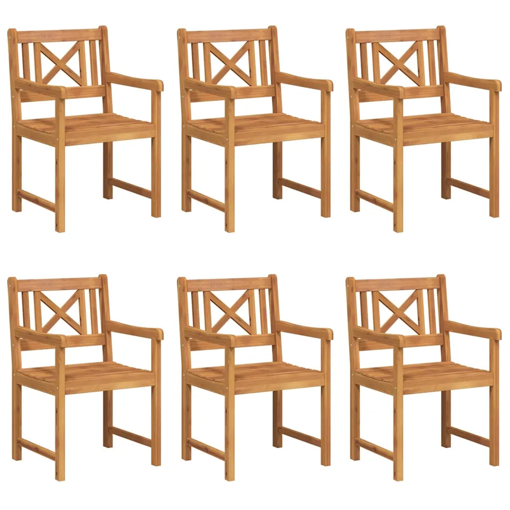 Panchina da esterno 6 pcs Naturale 56 x 55,5 x 90 cm 3324847